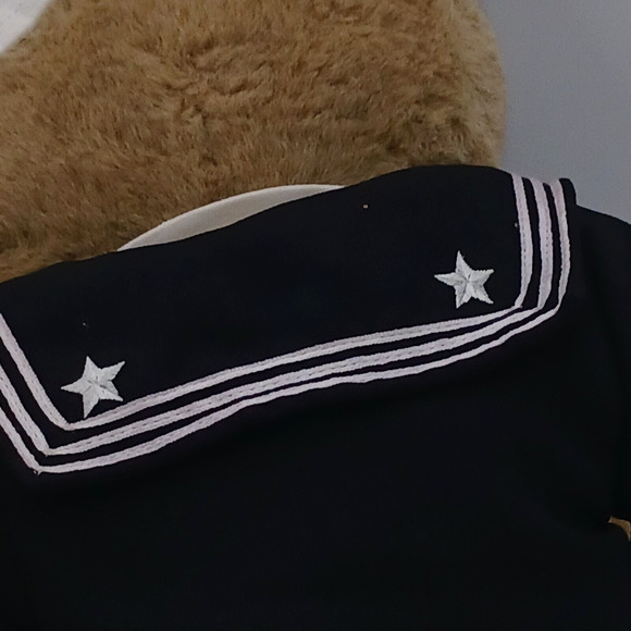 Vintage Chosun Navy Sailor Teddy‎ Bear 1987 22" Beige Plush Korea - Picture 7 of 7